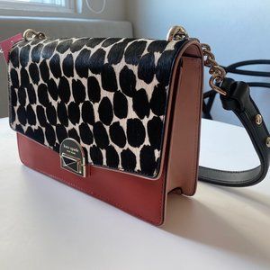 Kate Spade medium convertible shoulder bag orange pink and animal print